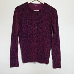 Merona Women's Patterned Purple Cardigan